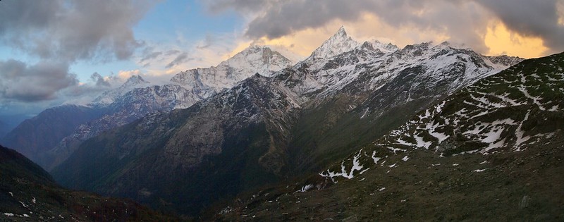 Sun Set at Khopra Ridge Trek